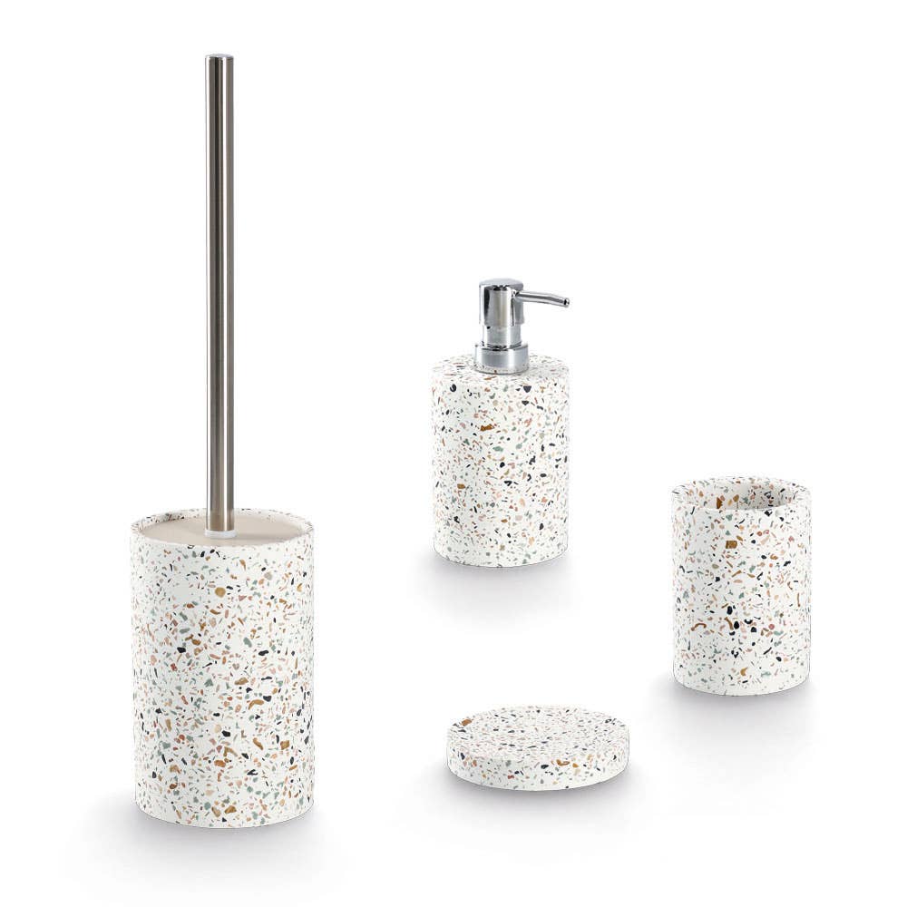 Pahar pentru periuțe „Terrazzo", Zeller Present, ciment, Ø8,2x11 cm
