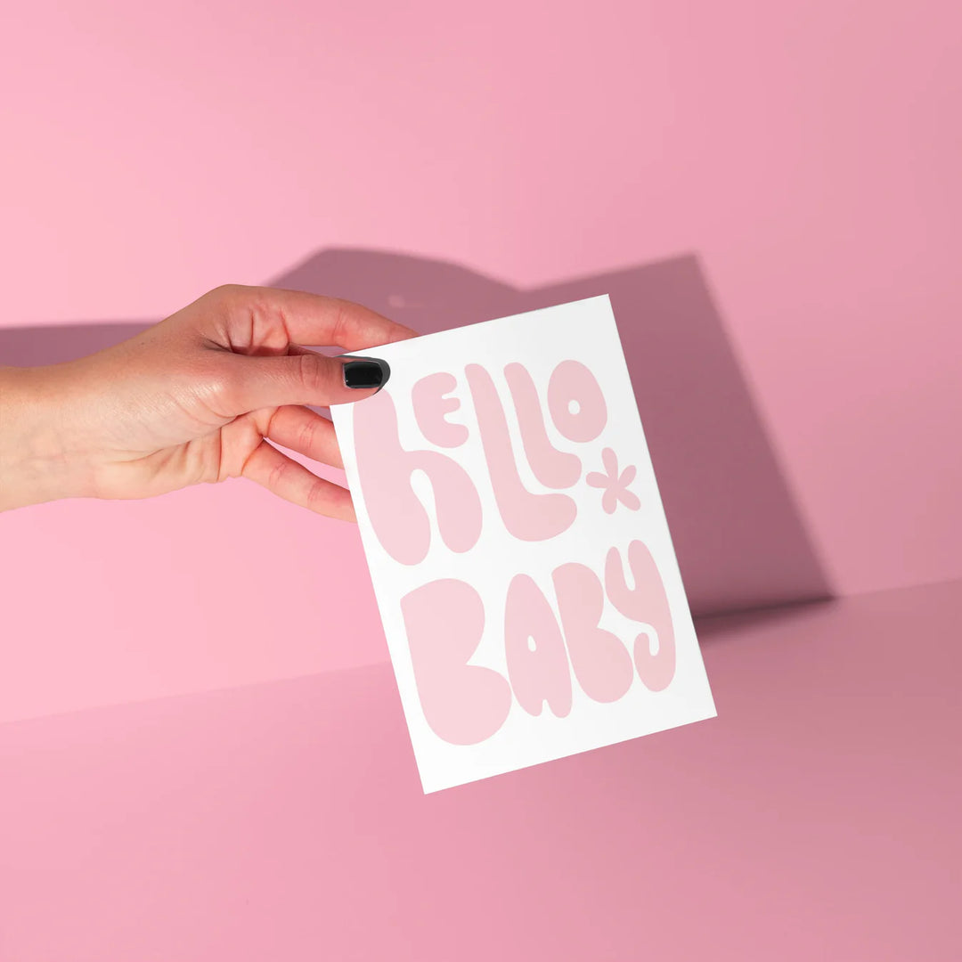 Felicitare · Hello Baby Pink