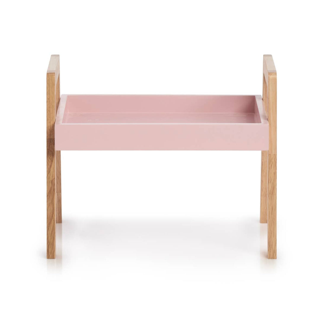 Raft stivuibil roz, Zeller Present, lemn de cauciuc/MDF, 40x30,5x32,5 cm