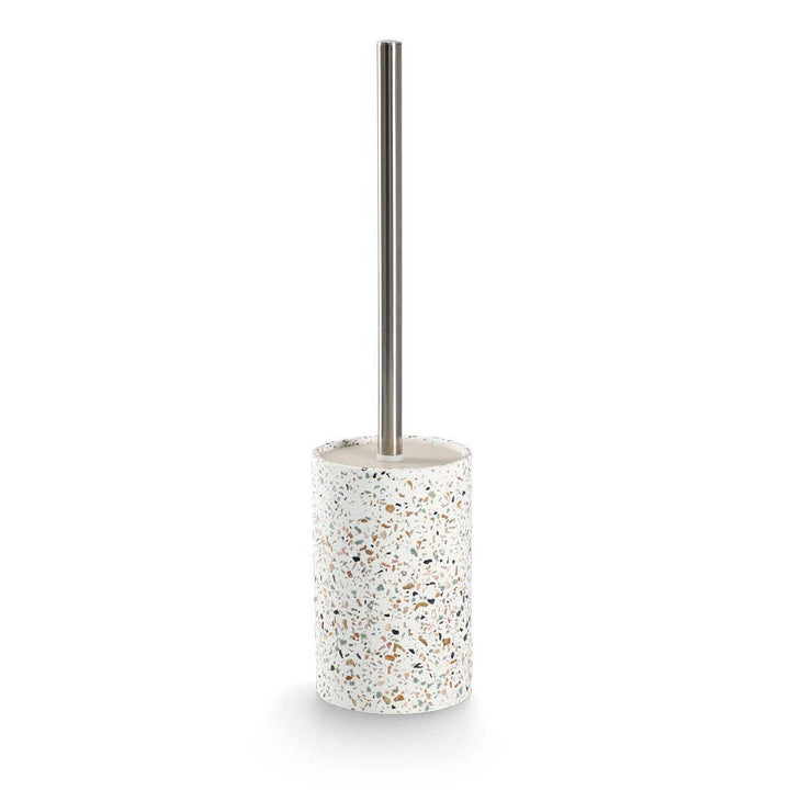 Perie WC „Terrazzo", Zeller Present, ciment, 10,3x10,3x42 cm