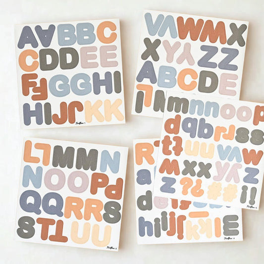 Magnetic letters – Caramel Blue (125 pieces)