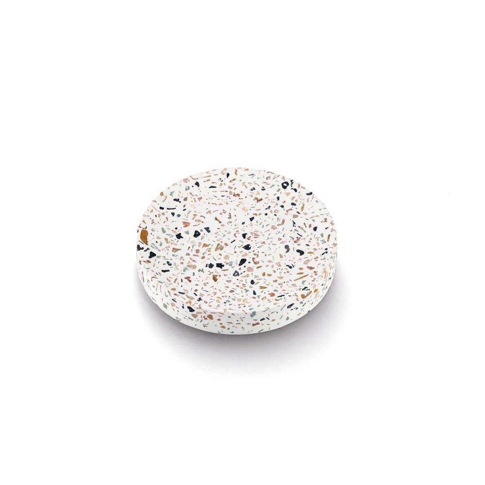 Săpunieră „Terrazzo", Zeller Present, ciment, Ø11,6x2 cm