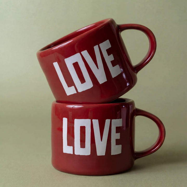 Cană ceramică Love, Sisi, roșu, 250 ml