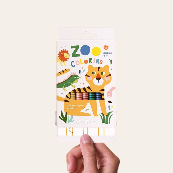 Carte de colorat extensibilă animale ZOO – Scroll