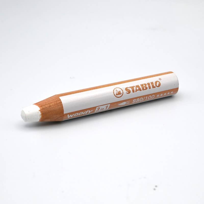 Creion cerat tabla magnetică, Stabilo, Alb, 3 în 1
