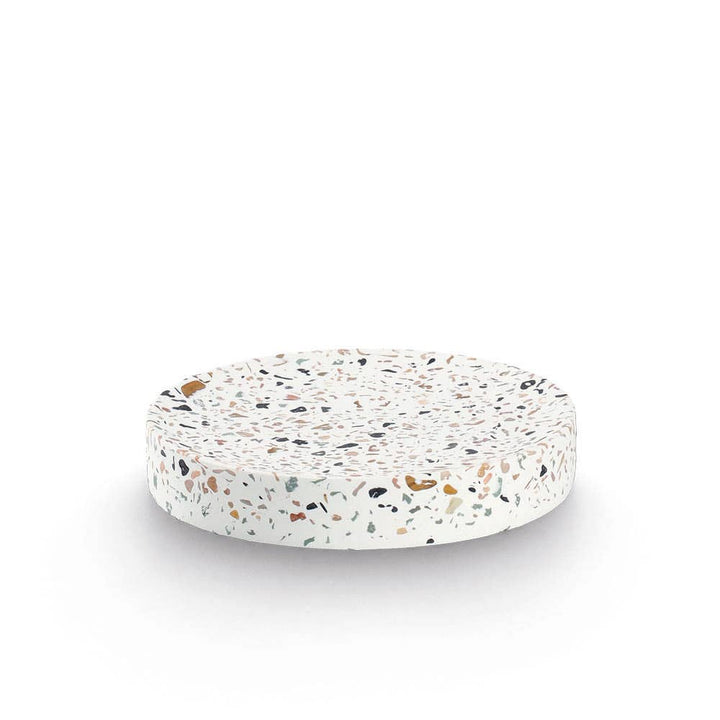 Săpunieră „Terrazzo", Zeller Present, ciment, Ø11,6x2 cm