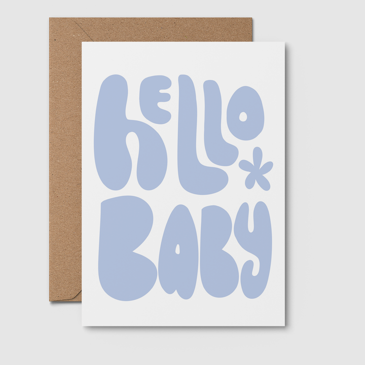 Felicitare · Hello Baby Blue