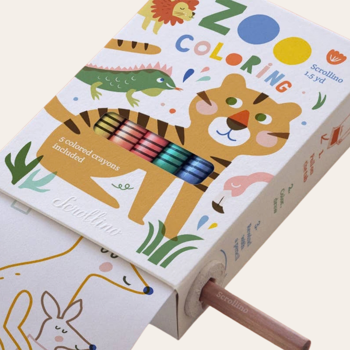 Carte de colorat extensibilă animale ZOO – Scroll