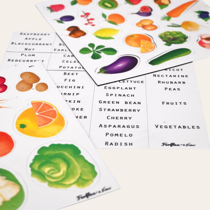 Joc magnetic Fructe&amp;Legume (EN), Ferflex, 114 piese, asociere, copii