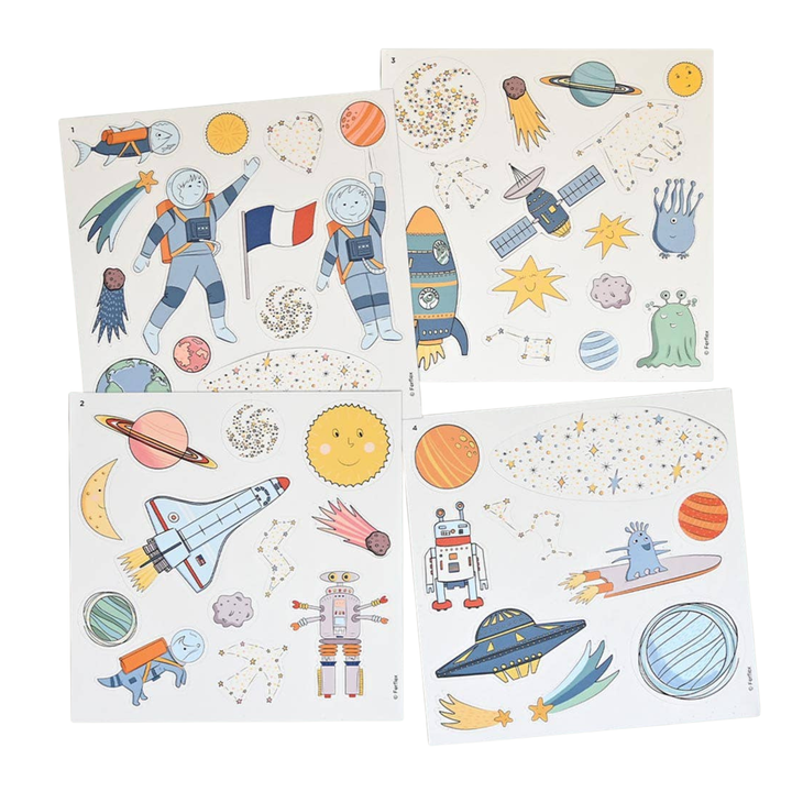 Joc magnetic În spațiu, Ferflex, 49 piese, imaginație, copii