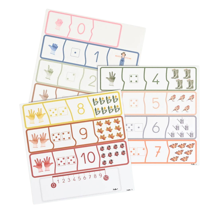 Joc magnetic Învăț să număr, Ferflex, 45 piese, puzzle, copii