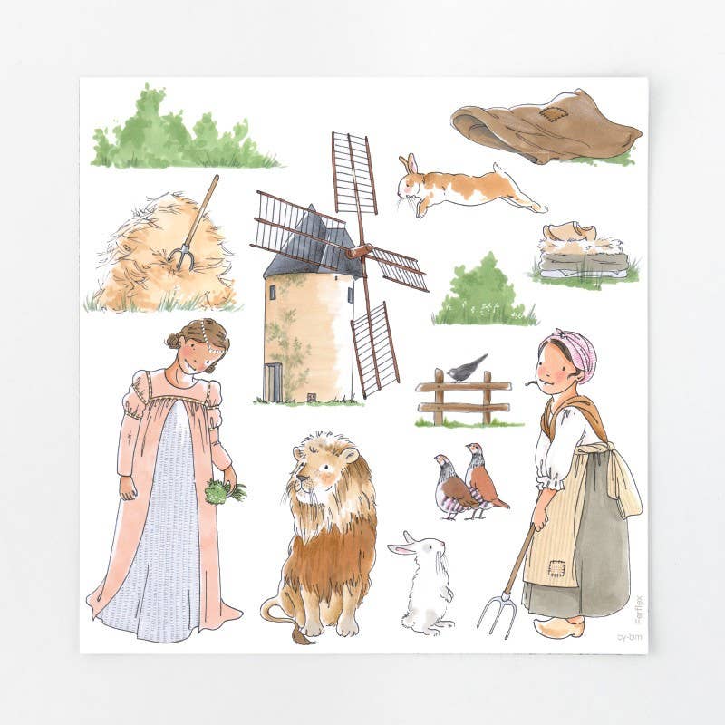 Personaje magnetice din povestea Motanul Încălțat pentru copii