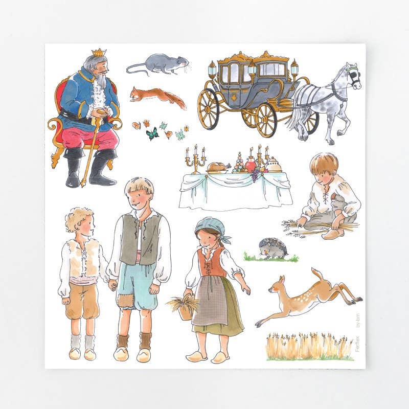 Figurine magnetice din jocul Motanul Încălțat pentru joacă liberă