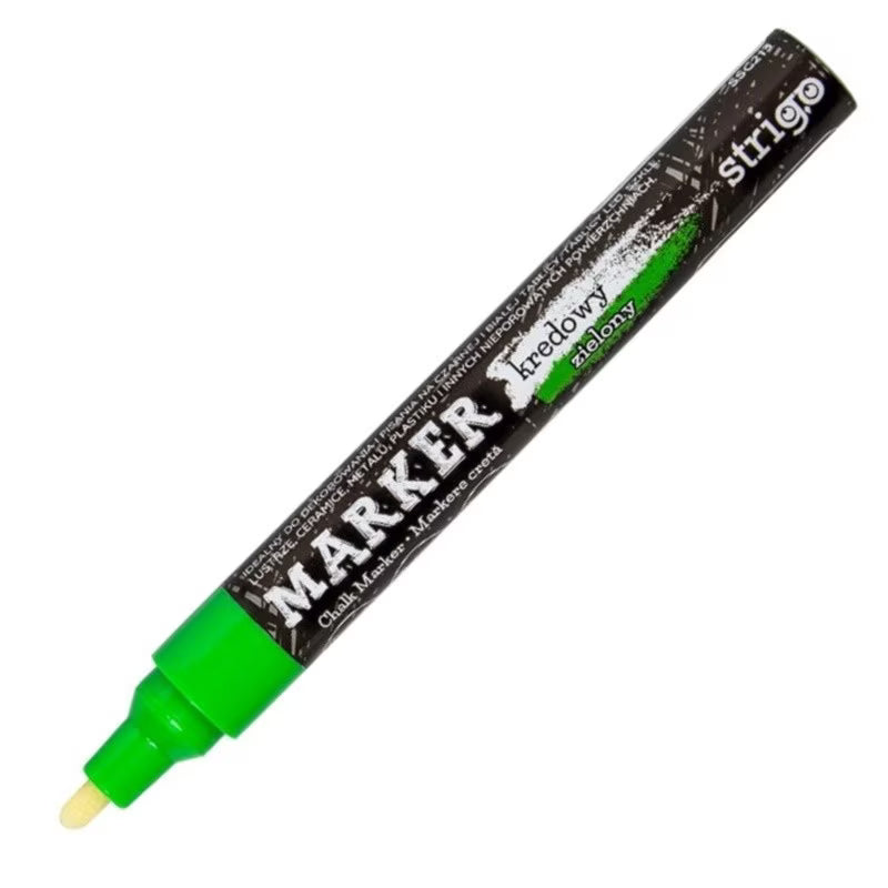 Marker cretă lichidă, Strigo, Verde, vârf rotund