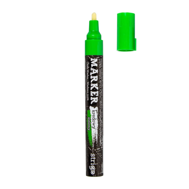 Marker cretă lichidă, Strigo, Verde, vârf rotund