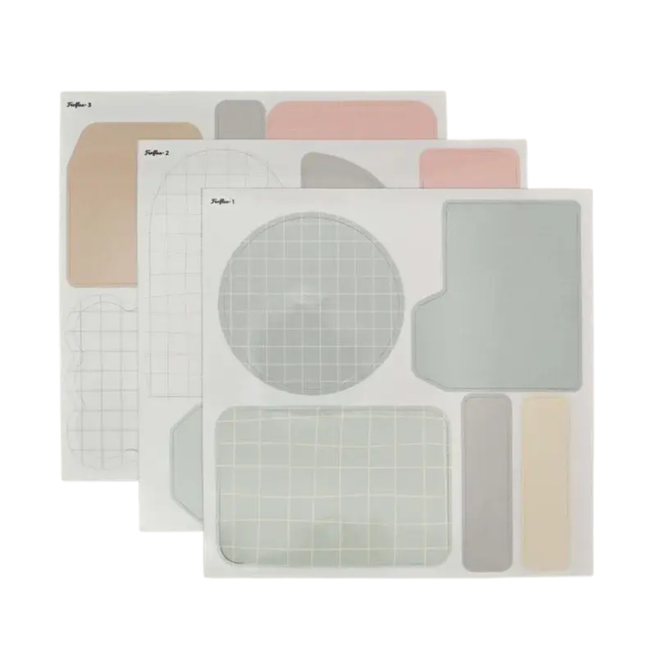 Set notițe magnetice Pastel, Ferflex, reutilizabile, 15 bucăți
