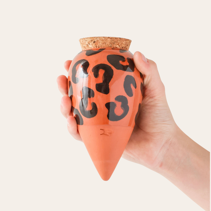 Vas de auto-udare plante Olla Maro leopard, Pepin, decorativ, ceramică, lut, 250 ml