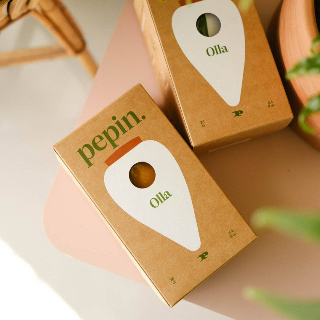 Vas de auto-udare plante Olla Roz roșu, Pepin, decorativ, ceramică, lut, 250 ml
