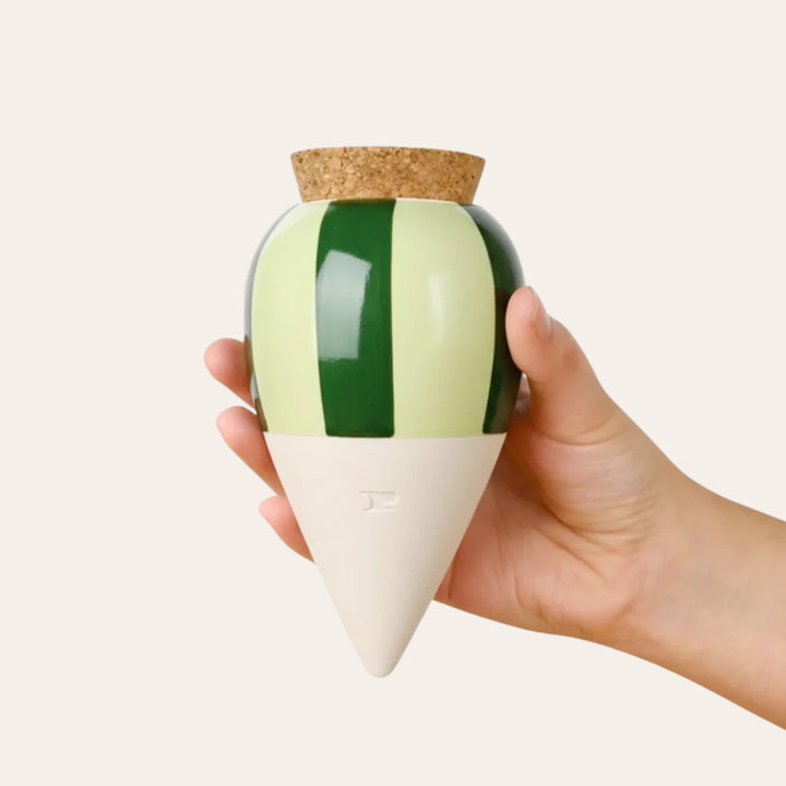 Vas de auto-udare plante Olla Verde, Pepin, decorativ, ceramică, lut, 250 ml