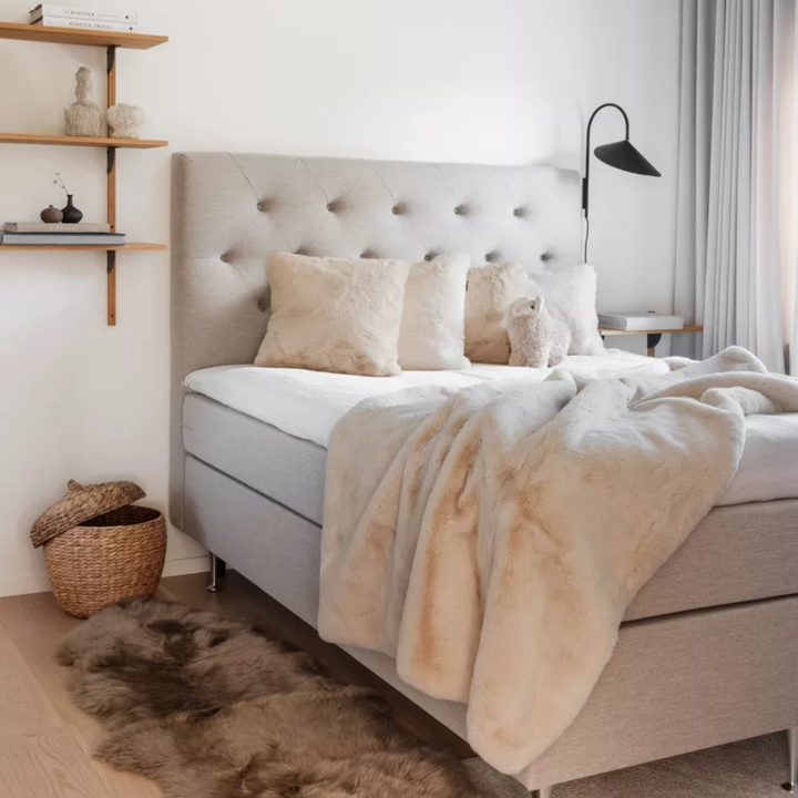 Pătură decorativă FLUFFY Bej 120x180cm