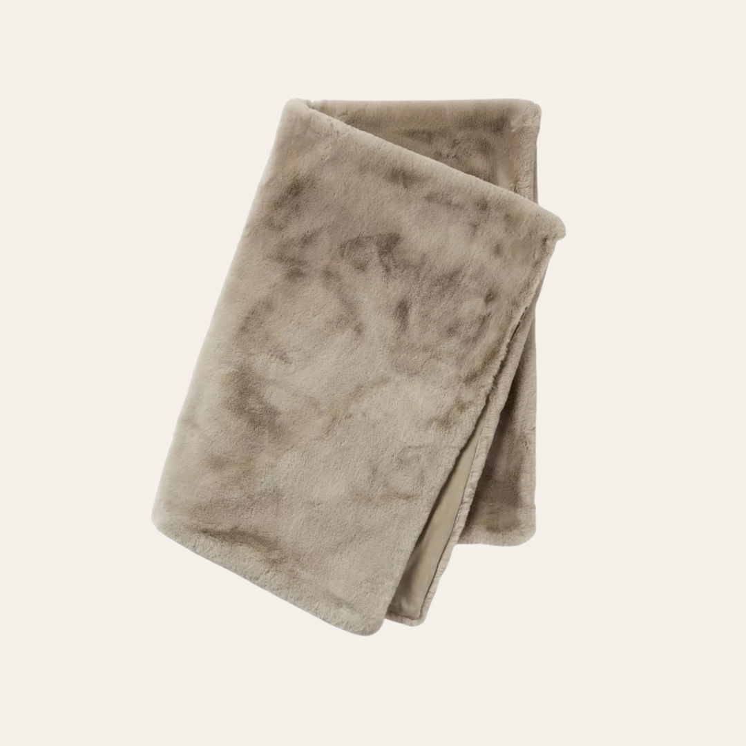 Pătură decorativă FLUFFY Taupe 120x180cm