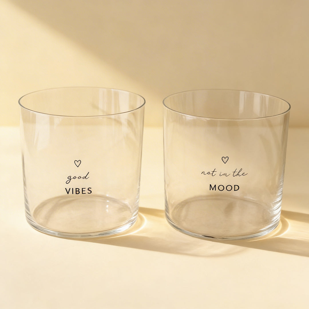 Set 2 pahare din sticlă Mood