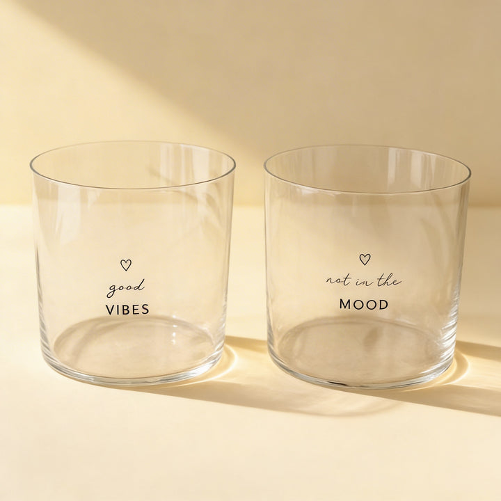 Set 2 pahare din sticlă Mood