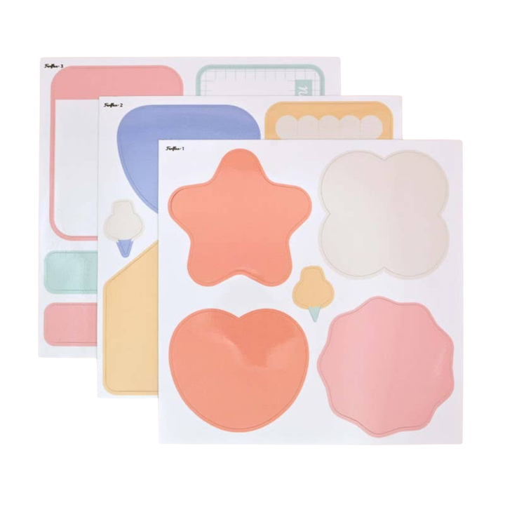 Set notițe magnetice Coral, Ferflex, reutilizabile, 15 bucăți