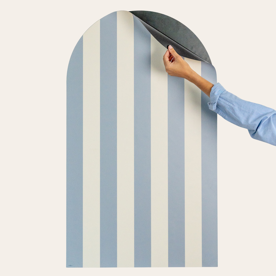 Tablă magnetică decorativă Arc Albastru/Alb 58x100 cm