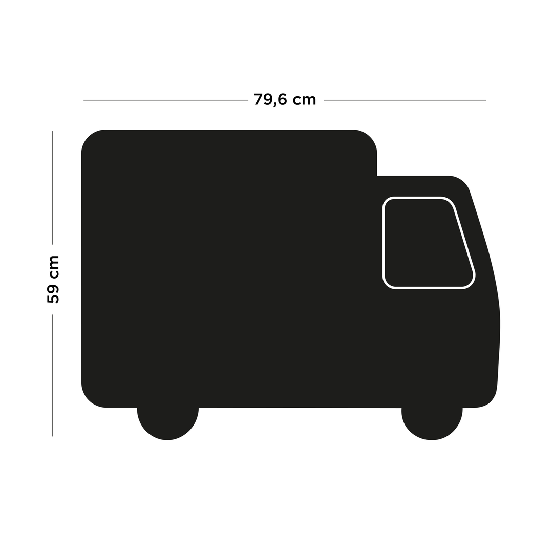 Tablă magnetică Camion, Ferflex, negru, copii, 79.6x59 cm