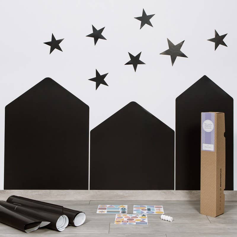 Tablă magnetică Orașul Meu, Ferflex, negru, copii, 163x81 cm